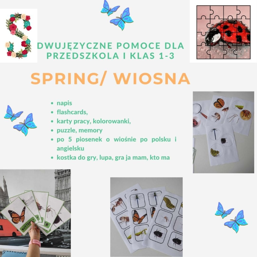 Spring wiosna dwujęzyczny pakiet